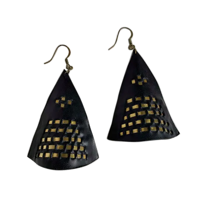 Pagoda Earrings (Brown)