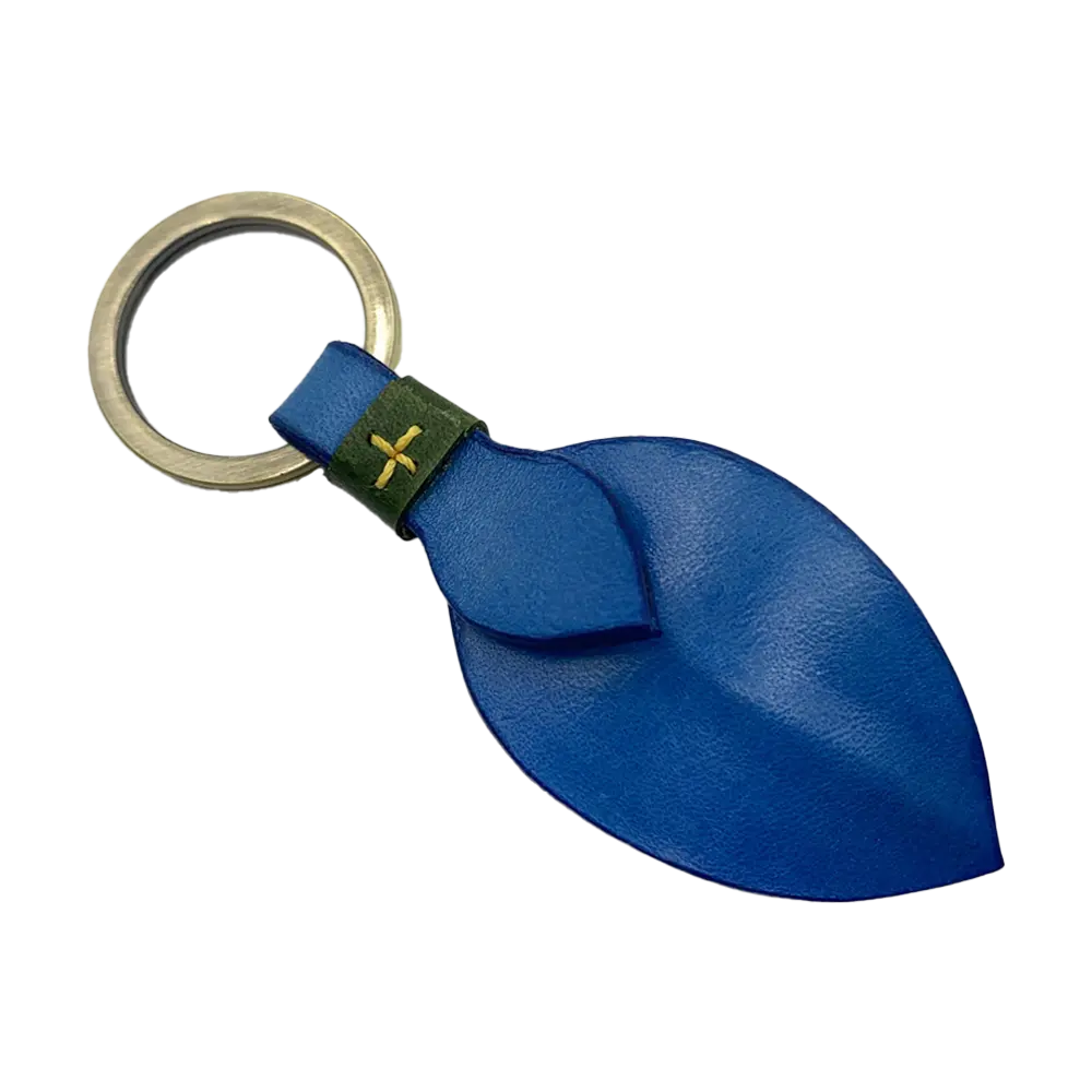 Twin Leaf Keyring (Red)