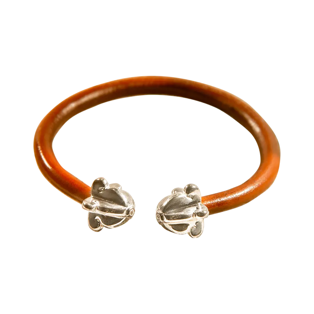 Silver Dok Rak Bracelet (Brown)