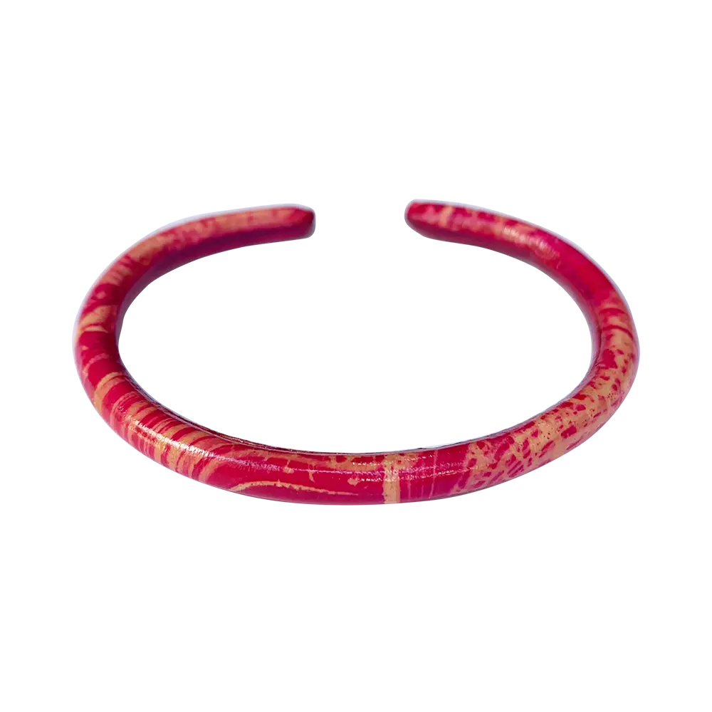 Texture Ivory Cuff (Red)