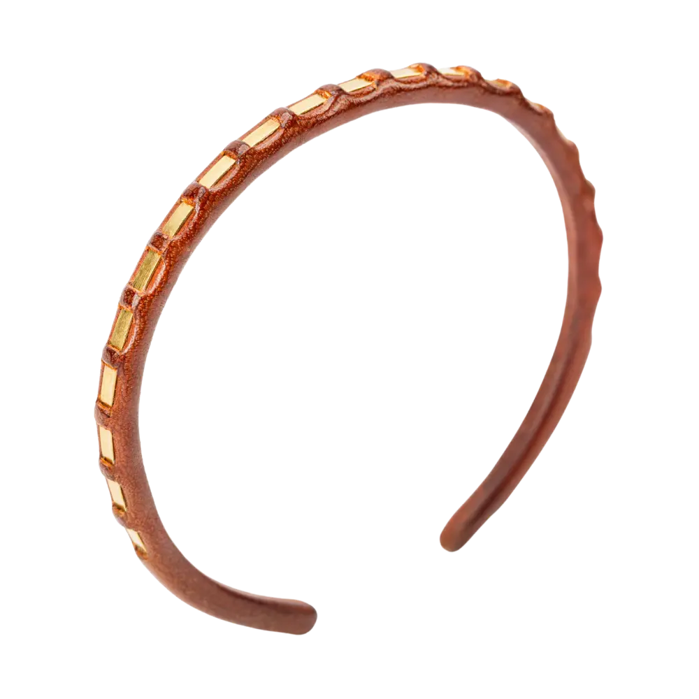 Woven Brass Cuff  (Single-wire)