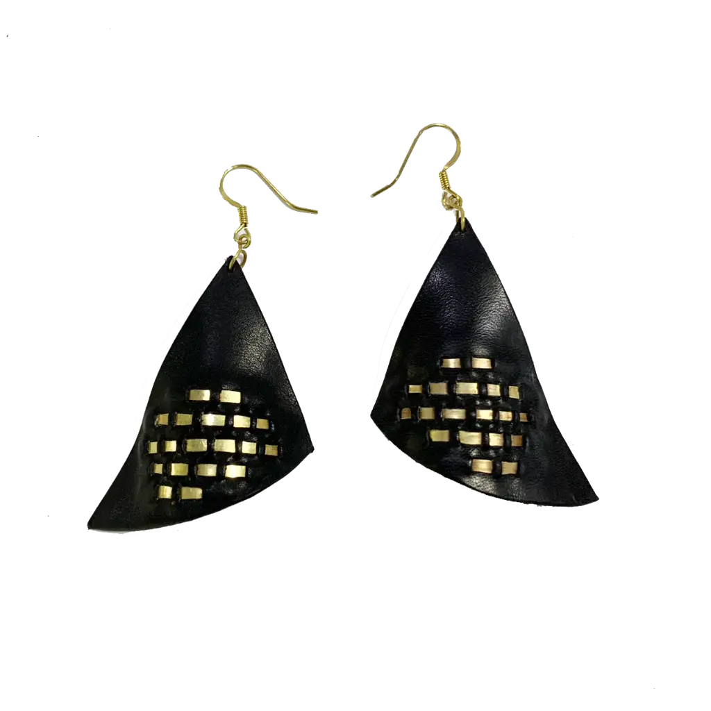 Flowing Pagoda Earrings (Brown)