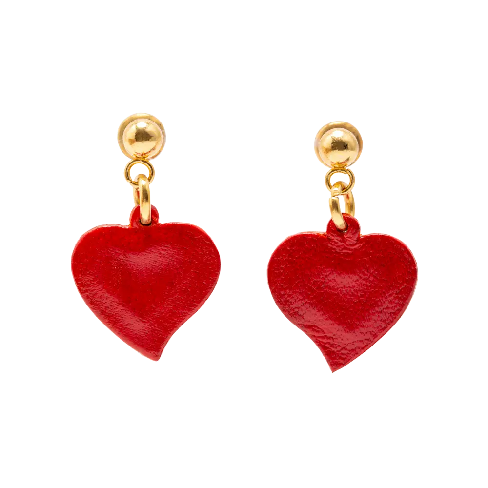 Hearty Earrings (Red)