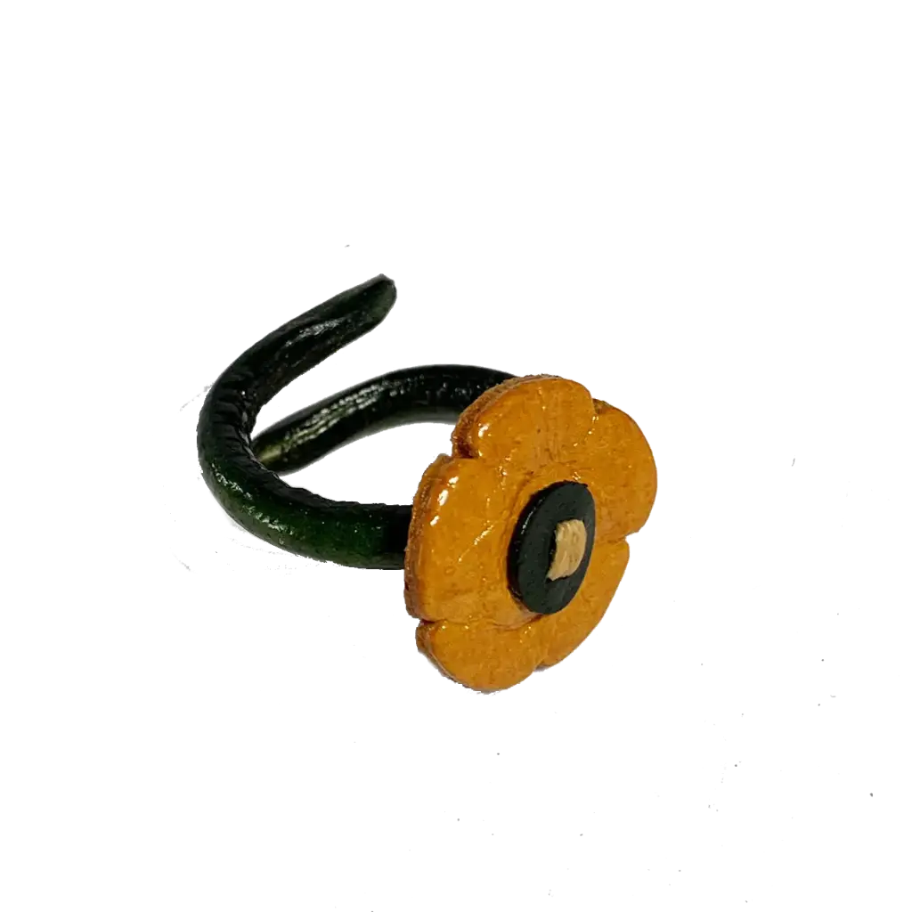 Flower Ring (Green-Yellow)