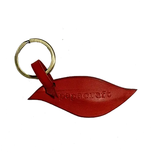 Leaf Keyring (Red)