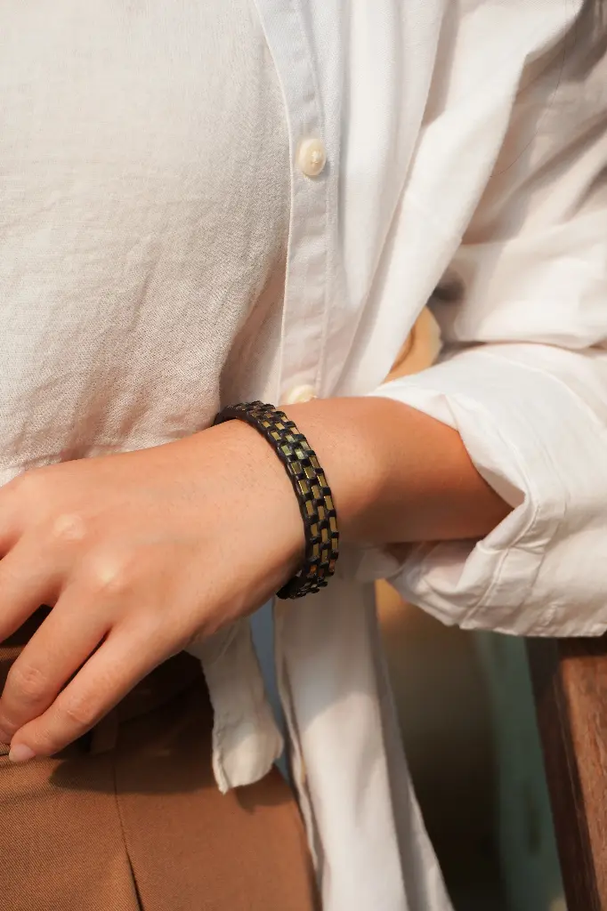 Woven Brass Cuff (Triple-wire)