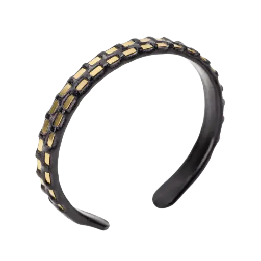 Woven Brass Cuff (Double-wire)